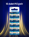 Philips A76 1.5v Alkalin Düğme Pil, Saat ve Kumanda Pili - Lr44 - Ag13 Muadili 10'lu Blister