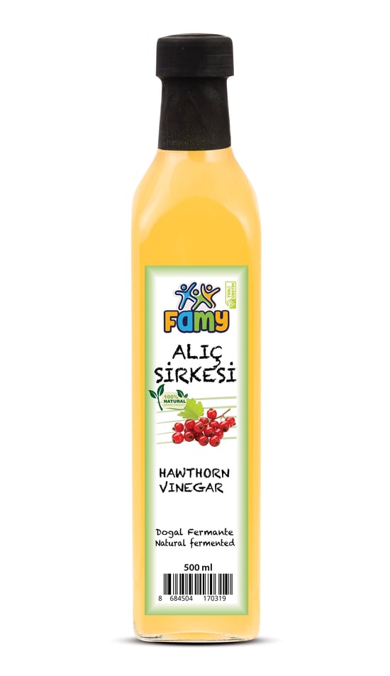 Famy Alıç Sirkesi Doğal Fermentasyon 500 ML Cam Şişe