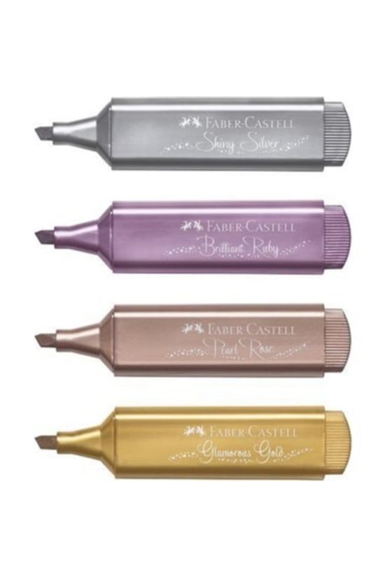 Faber-castell Fosforlu Kalem 46 Metalik Renkler 4'lü