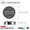 Maxycell 12 X Ag13 Lr44 1.5 V Düğme Pil