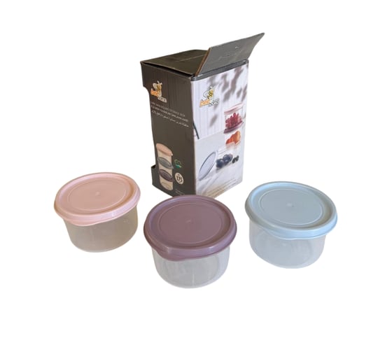 Bee 537 3'lü Mini Kutu Saklama Kabı-175 Ml-şeffaf