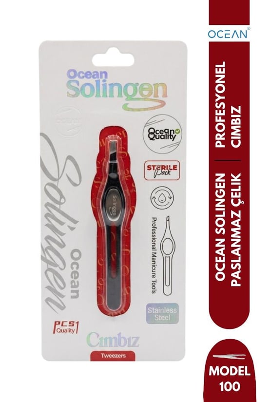 Ocean Solingen Cımbız Siyah Yuvarlak Gövdeli Eğik Ağız Asu-100