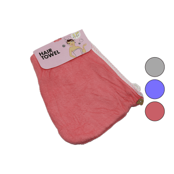 Haır Towel Baysa-1648 Lüks ( Uzun Saç Örülebilir Model ) Renkli Havlu ( Saç Bonesi ) ( Ayıcık Düğmeli )