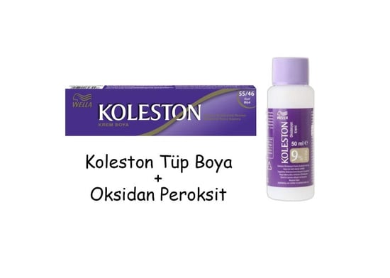 Koleston Tüp Boya 50 Ml - 55.46 Kızıl Büyü + 30 Vol Oksidan Peroksit