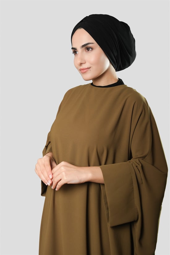 Hürrem Bone Siyah Drapeli Salaş Tesettür Bone Sandy Büzgülü 2315_01