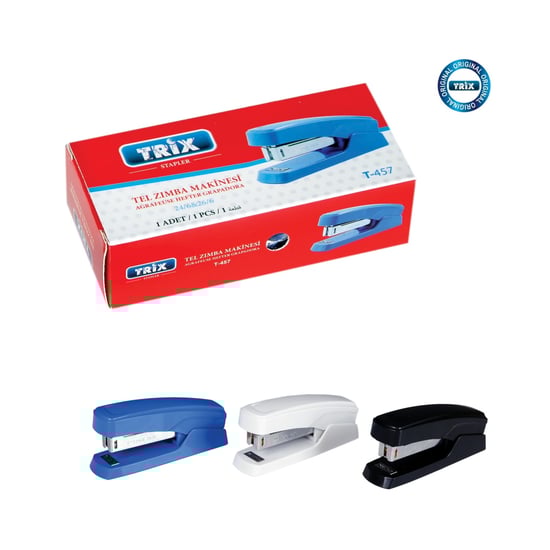 Trix Zımba Makinası 24/6 Mavi-kırmızı-siyah Renkler