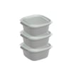 Dünya Dp-31273-999 ( Kare ) ( 3pcs = 2200ml ) Easy Keep Saklama Kabı ( Renkli Plastik & Şeffaf Kapak )