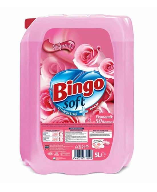 Bingo Soft Yumuşatıcı 5 Lt Gülpembe