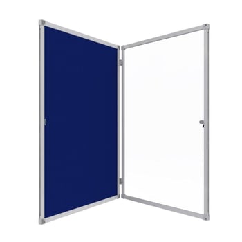 Kilitli Cam İlan Panosu 70x100cm Kumaş