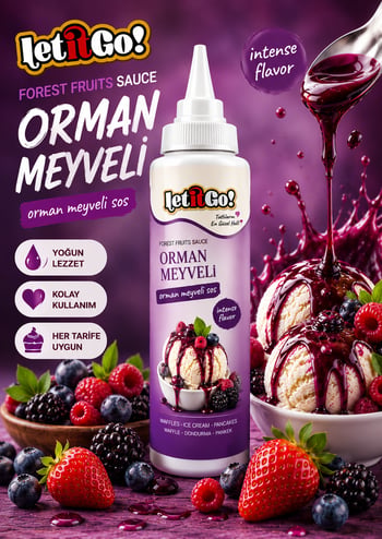 Orman Meyveli Aromalı Sos 300 Gr *waffle* Krep*pankek* Triliçe Sosu