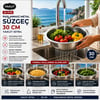 Yakut-10794 ( 30cm ) ( Kulpsuz ) Paslanmaz Metal ( Sepet ) Süzgeç