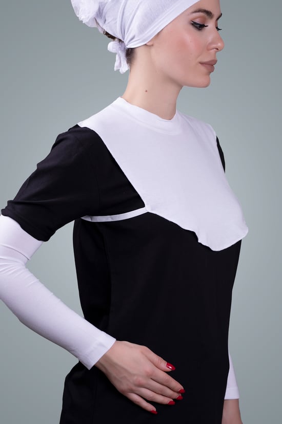 Hürrem Bone Krem Tesettür Boyunluk Viskon Kumaş Düz 1003_40