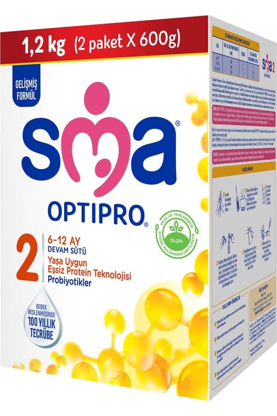 Sma Optipro Probiyotik 2 6-12 Ay Bebek Sütü 1200 Gr