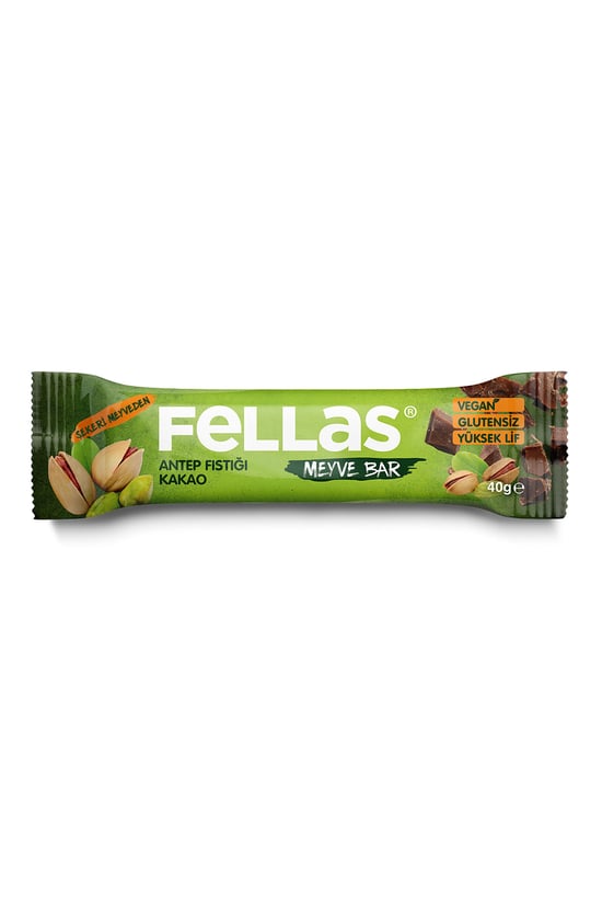 Fellas Meyve Bar - Antep Fıstıklı ve Kakaolu 40g x 12 Adet