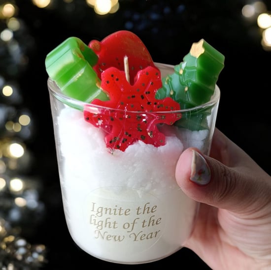 Yılbaşı Konseptli Bardak Mum
