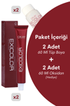 Exicolor Saç Boyası Tüp 60 Ml Barut Gri 2 Adet (oksidan Hediyeli 4'lü Set)