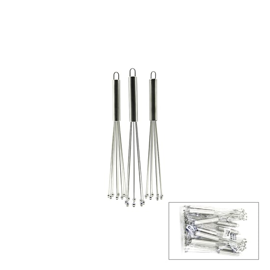 İ22-358 ( 8-boncuk Uçlu ) Metal Çırpıcı ( Krom Sap ) ( Uçları=it Topla & Çek Aç ) ( Uç=13.5cm& Sap:11.5cm )