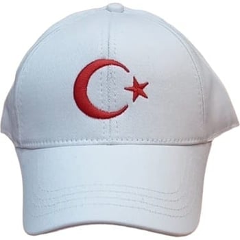 Erkek Kep Beyaz Şapka Ayyıldız