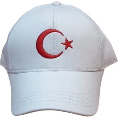 Erkek Kep Beyaz Şapka Ayyıldız