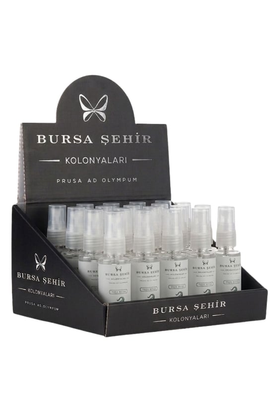 Bursa Şehir Kolonyaları, Yeşil Beyaz Kolonyası, Mini Boy, Kolonya Seti, Sprey