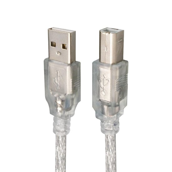 5 Metre 2.0v Şeffaf Mavi Usb Yazıcı Kablosu