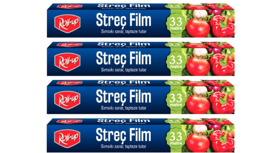 Roll-up Streç Film Set 30cm X 33m X 4 Kutu