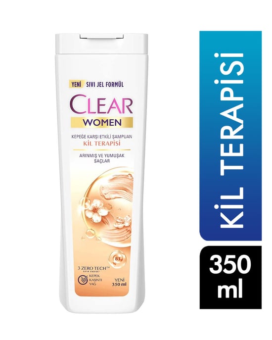 Clear Şampuan 350 ml Women Kil Terapisi
