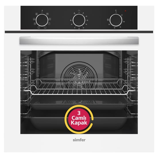 Simfer 8221 Ank. Qs Büyük Pop-up 9 Fonk Beyaz Cam Power Turb