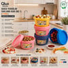 Qlux L-00991 ( No-1 ) Quick Yuvarlak Saklama Kabı & Kase Kapaklı Renkli ( 300ml )
