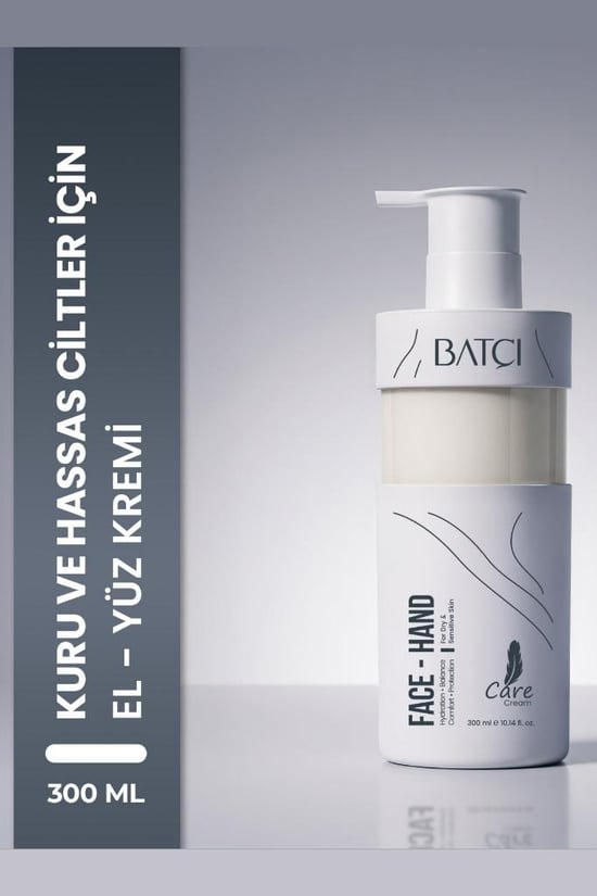 Batçı Kuru ve Hassas Ciltler için Nemlendirici El ve Yüz Bakım Kremi 300 Ml