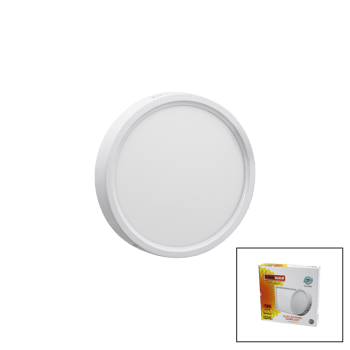 Nisaluce Epl-18sü Epl-018ysu (18w) (beyaz Metal Kasa) (sıva Üstü) (yuvarlak) Led Slim Panel (20.5cm)(1260lm)(beyaz=6500k)(30.000 Saat Ömür)