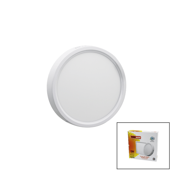 Nisaluce Epl-18sü Epl-018ysu (18w) (beyaz Metal Kasa) (sıva Üstü) (yuvarlak) Led Slim Panel (20.5cm)(1260lm)(beyaz=6500k)(30.000 Saat Ömür)