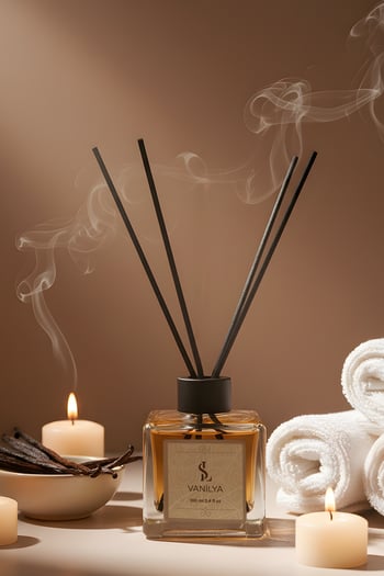 Secret Of Love Premium Cam Şişede Bambu Çubuklu Vanilya Oda Kokusu 100 Ml -