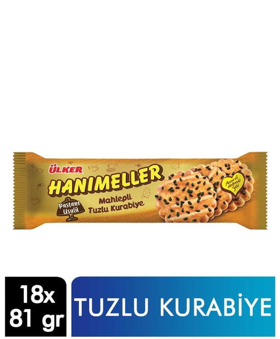 Ülker Hanımeller Mahlepli Tuzlu Kurabiye 81 Gr X 18'li Paket