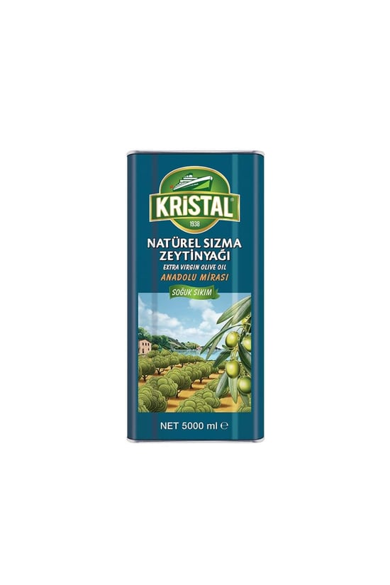 Kristal Natürel Sızma Zeytinyağı Anadolu Mirası 5 L Teneke