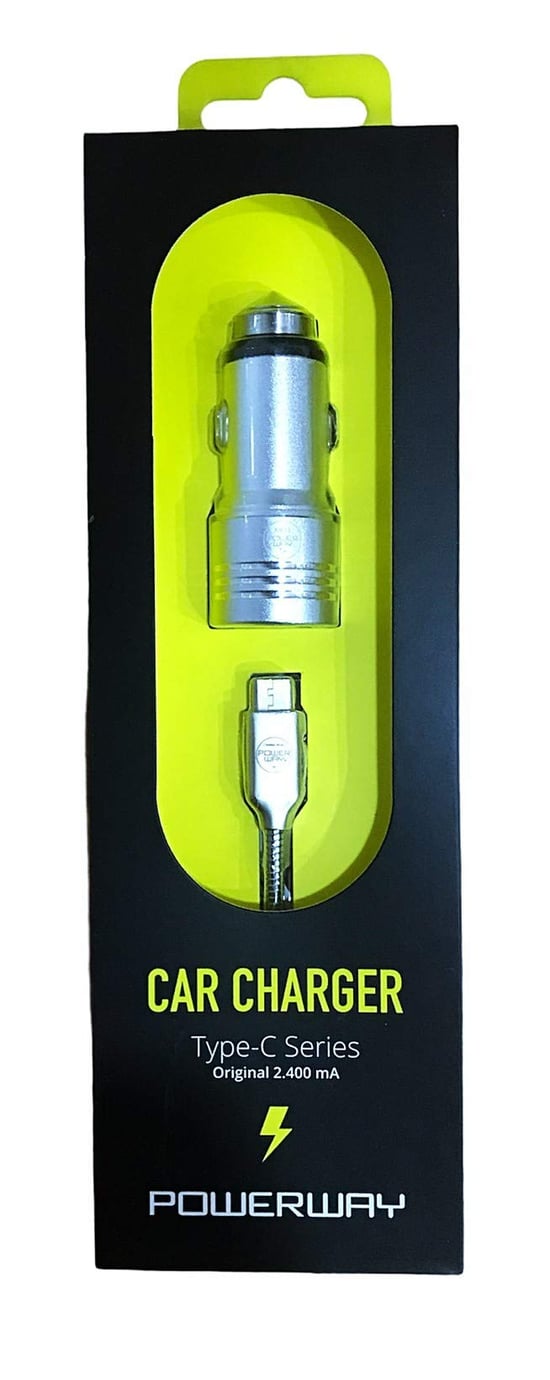 Powerway Metal X933 Type-c Kablolu Araç Çakmaklık Hızlı Şarj Adaptörü 3.1a Dual Usb
