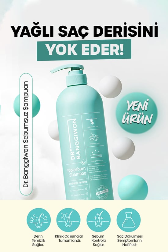 Dr Banggıwon No Sebum Yağlı Saçlar Için Sebum Dengeleyici Şampuan No Sebum Shampoo 1000 Ml