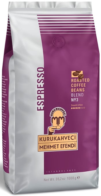 Mehmet Efendi Filtre Kahve Espresso 1000g Çekirdek No:3 Blend