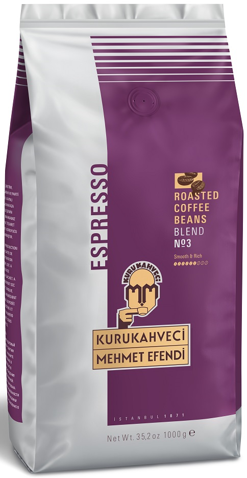 Mehmet Efendi Filtre Kahve Espresso 1000g Çekirdek No:3 Blend