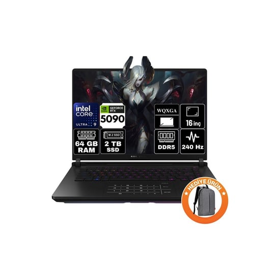 Asus Rog Strix Scar 16 Intel Core Ultra 9 275hx 64gb 2tb Ssd Rtx5090 24gb Freedos 16" 2.5k 240hz Wqx