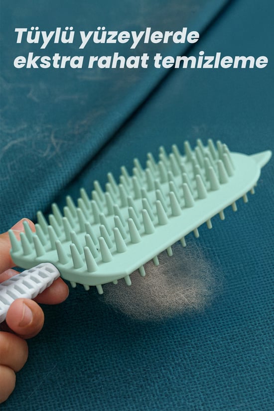 Ata Home Silikon Kedi Köpek Tarağı Tüy Toplayıcı Tarak Kısa Tüylü Kediler için Tüy Toplama Fırçası Tarak