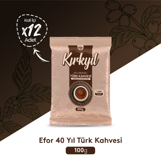 Efor Kırkyıl Geleneksel Türk Kahvesi 100 G 12'li Koli