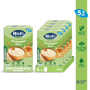 Hero Baby Sütlü İrmikli Ballı 400g X4