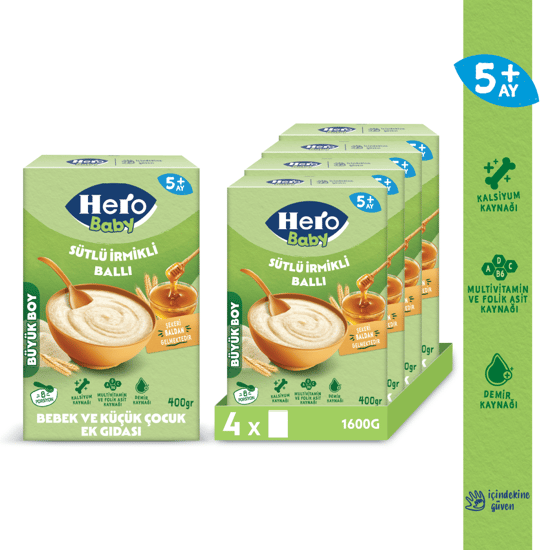 Hero Baby Sütlü İrmikli Ballı 400g X4