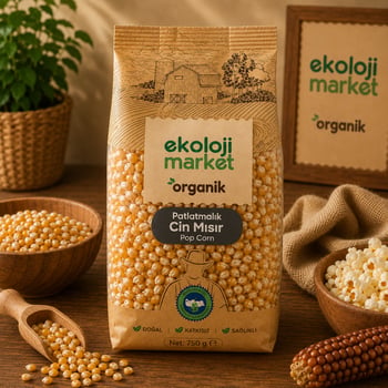 Organik Patlatmalık Cin Mısır 750 Gr.