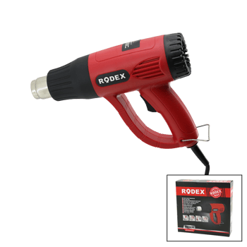 Rodex Rdx-303a Sıcak Hava Makinesi & Tabancası (4pcs Başlık Aparat) (kablolu) (300-600°c) (280/480lpm) (2000w)