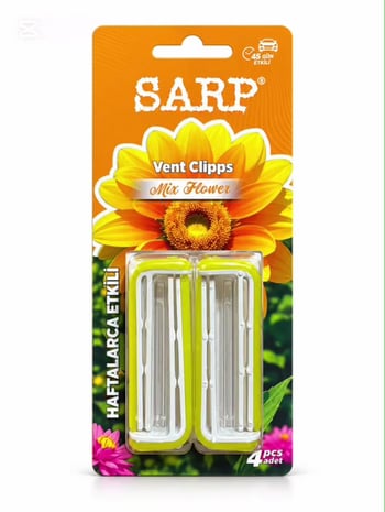 Sarp Mix Hower Kokulu Oto Araç Klima Havalandırma Petek Kokusu – 4 Adet – 45 Gün Etkili Kalıcı Araç İçi Parfüm