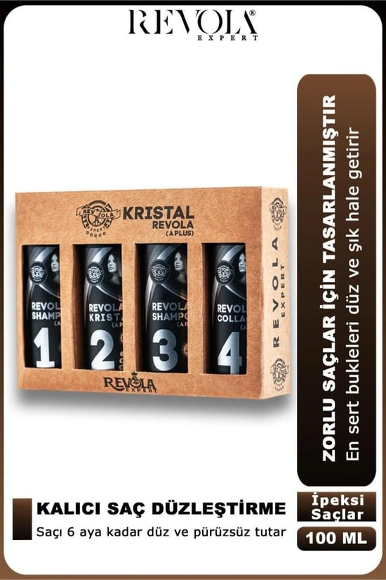 Revola Expert Kristal A Plus Saç Düzleştirici 4'lü Set 4x100 Ml