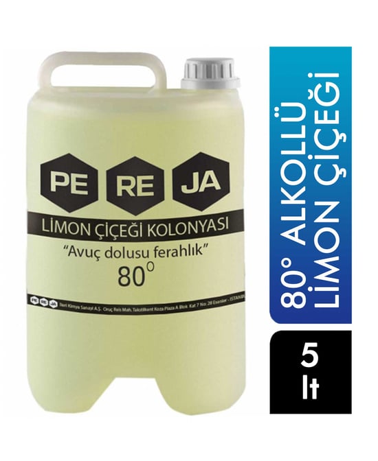 Pereja 80° Alkollü Kolonya 5000 Ml Limon Çiçeği