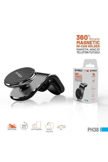 SYROX PH38 ARAÇ TELEFON TUTUCU MIKNATISLI
